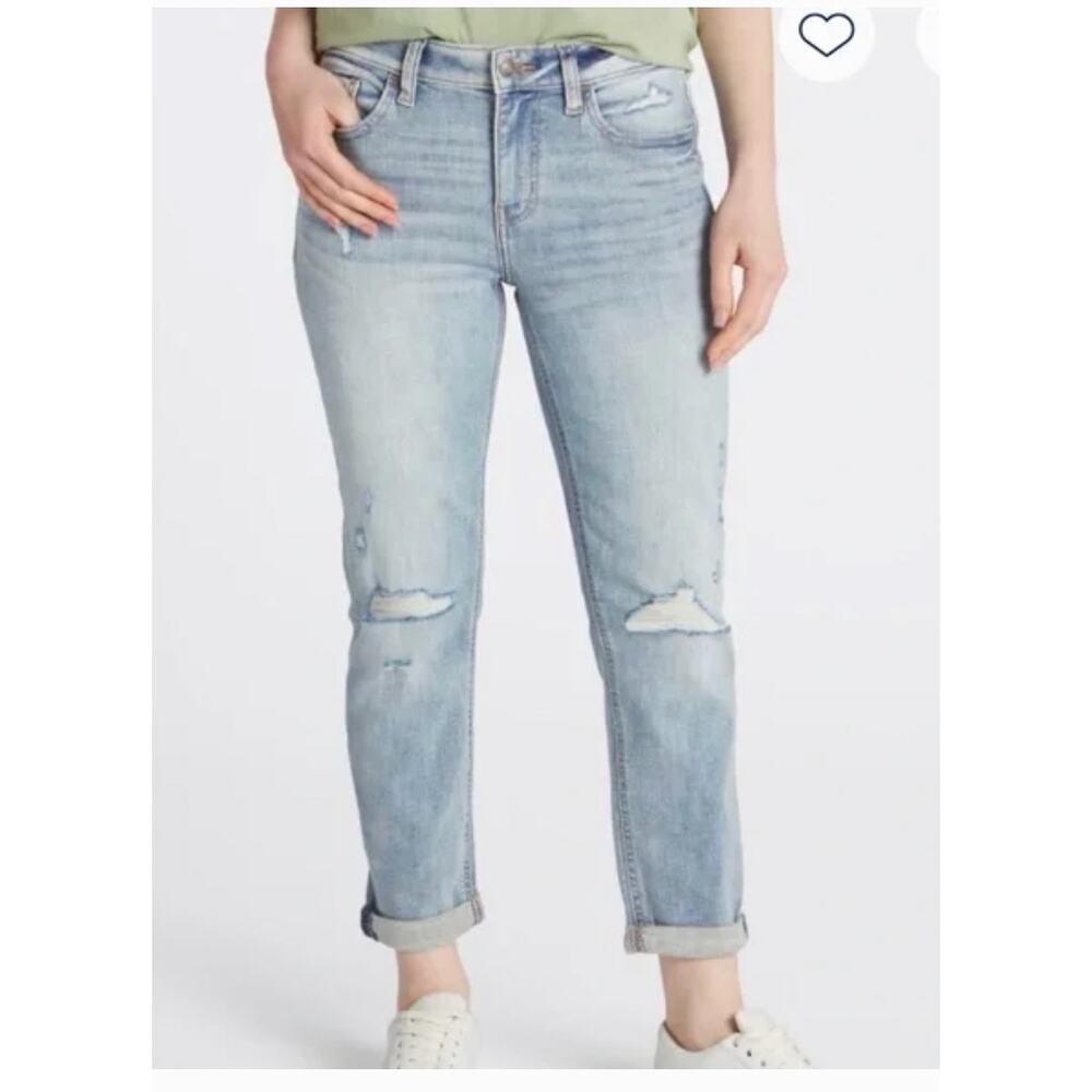 Studio Blue Casey Mid Rise Cropped Relaxed Skinny Jean Light Wash Size 30